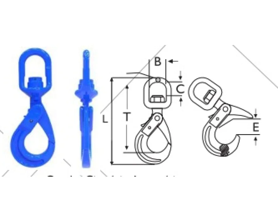 Gancho Giratório Automático Com Rolamento GRAU 10